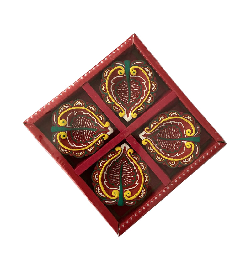 Diwali Designer Clay Diyas 4 Pack AA2