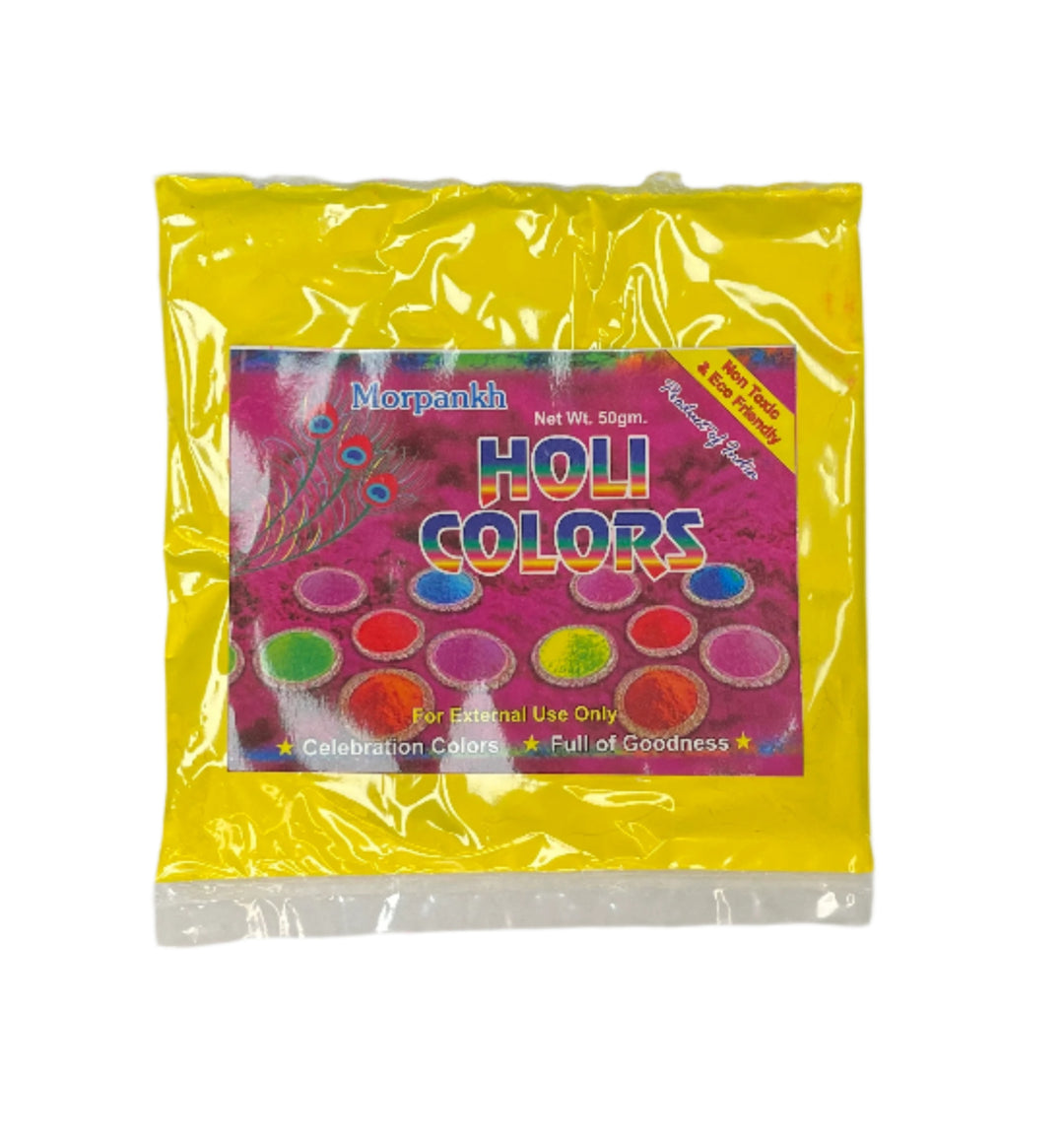Holi Colours Organic Non Toxic & Eco Friendly 50g Yellow Buy 1 Get 1 Free