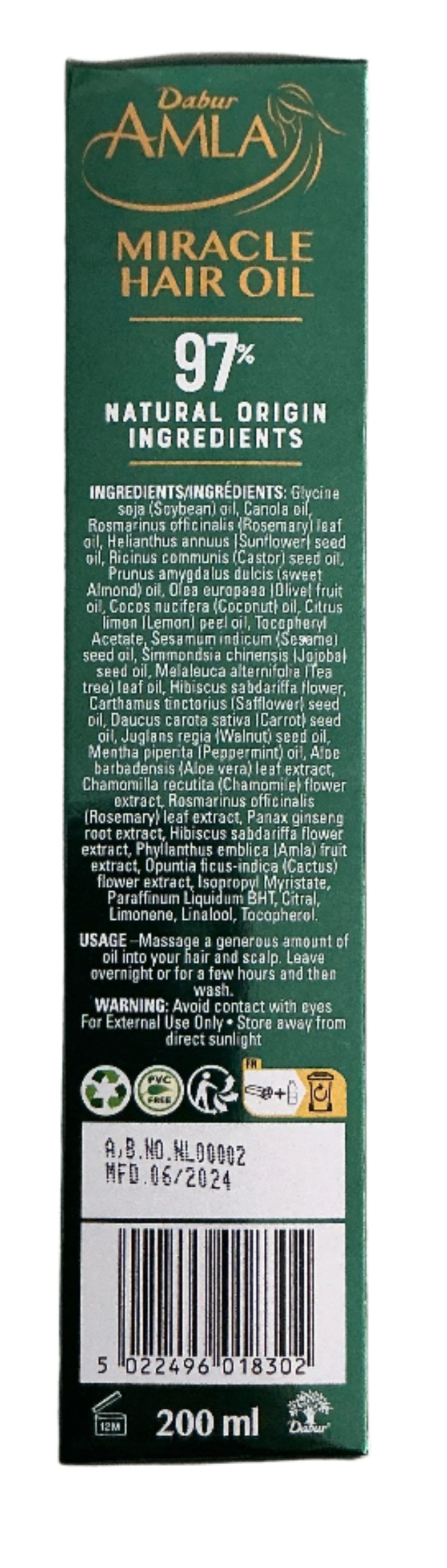 Dabur Amla Miracle Hair Oil 200ml