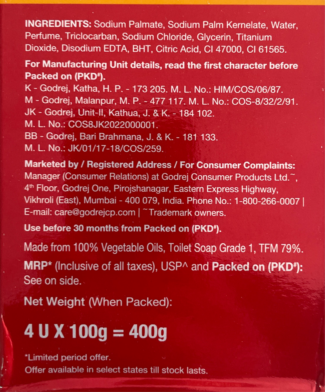 Godrej Cinthol 4x100g