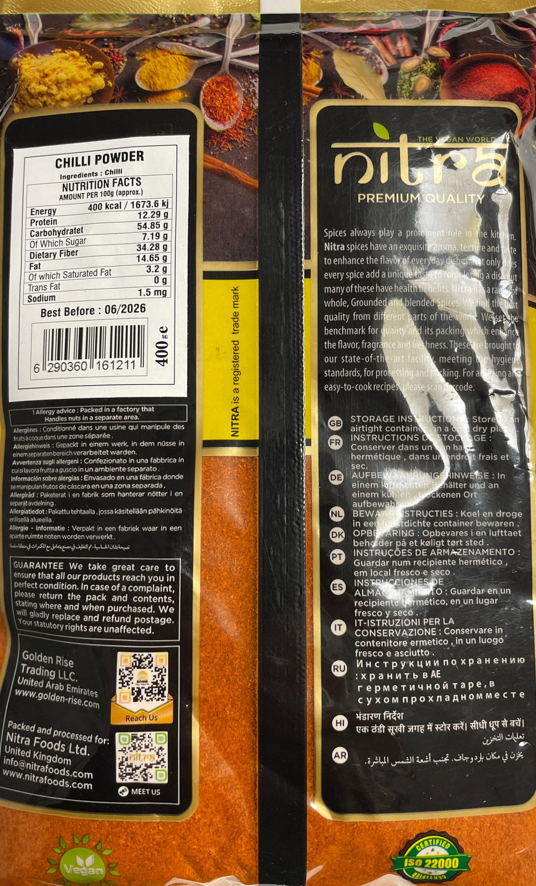 Nitra Chilli Powder 400g