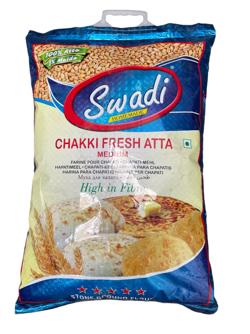 Swadi Flour Chakki Fresh Atta Medium 9Kg May 2025.