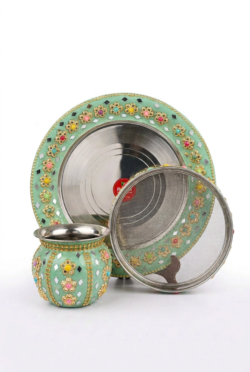 Karwa Chauth Thali Set Design 1