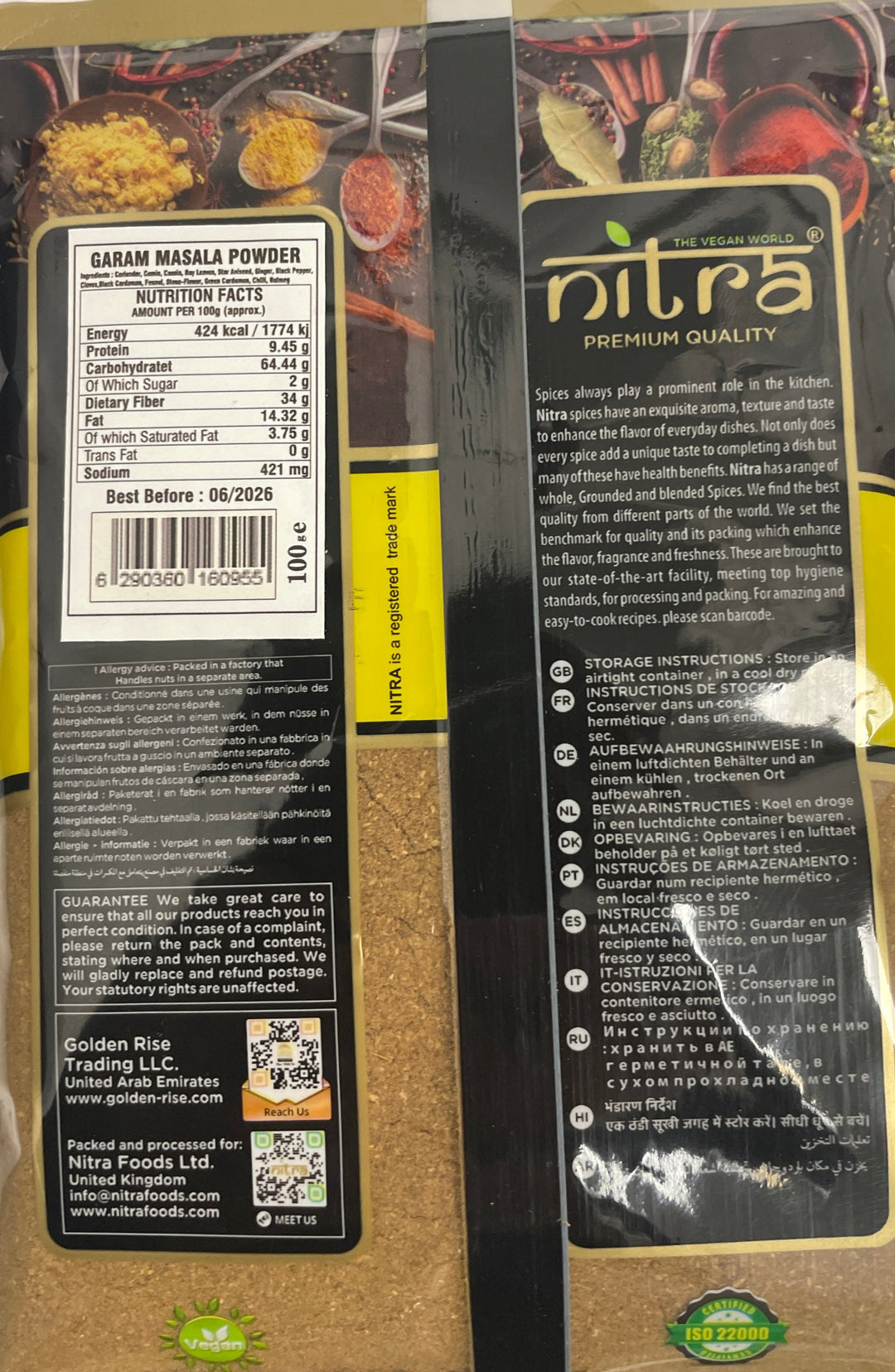 Nitra Garam Masala 100g Mix &amp; Match Any 3 for £1.98