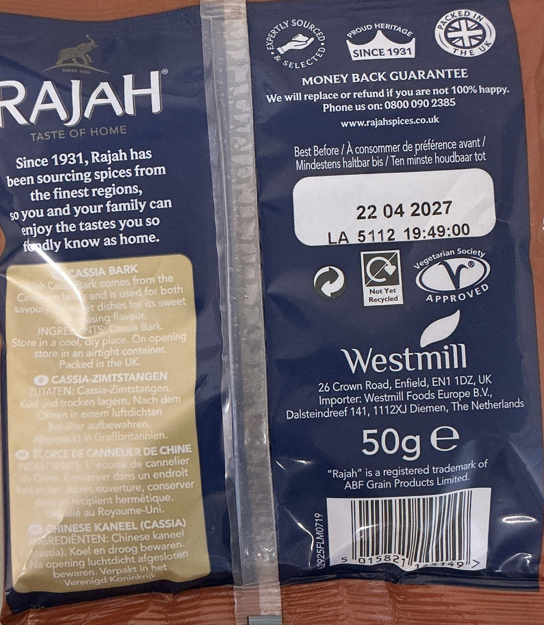 Rajah Cassia Bark 50g