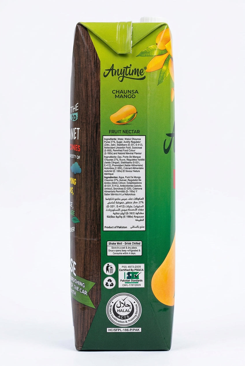Anytime Fruit Drink Chaunsa Mango 1ltr