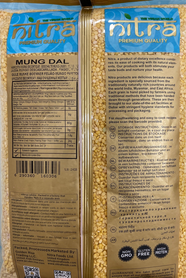 Nitra Lentils Mung Dall Premium Quality 2Kg - ExoticEstore