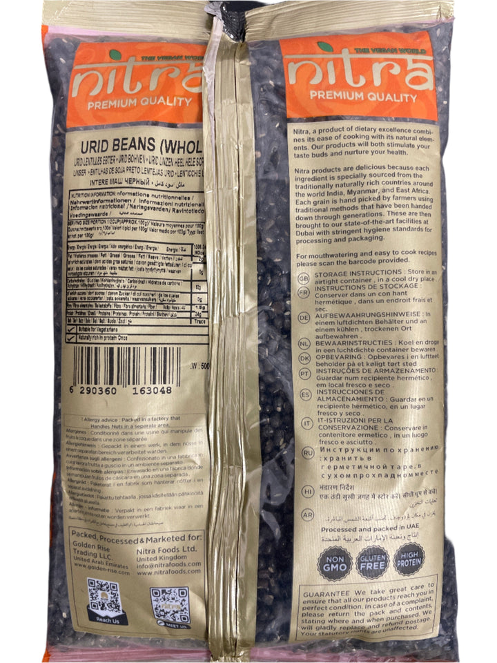 Nitra Urid Beans Whole 500g Buy 1 Get 1 Free Mix & Match