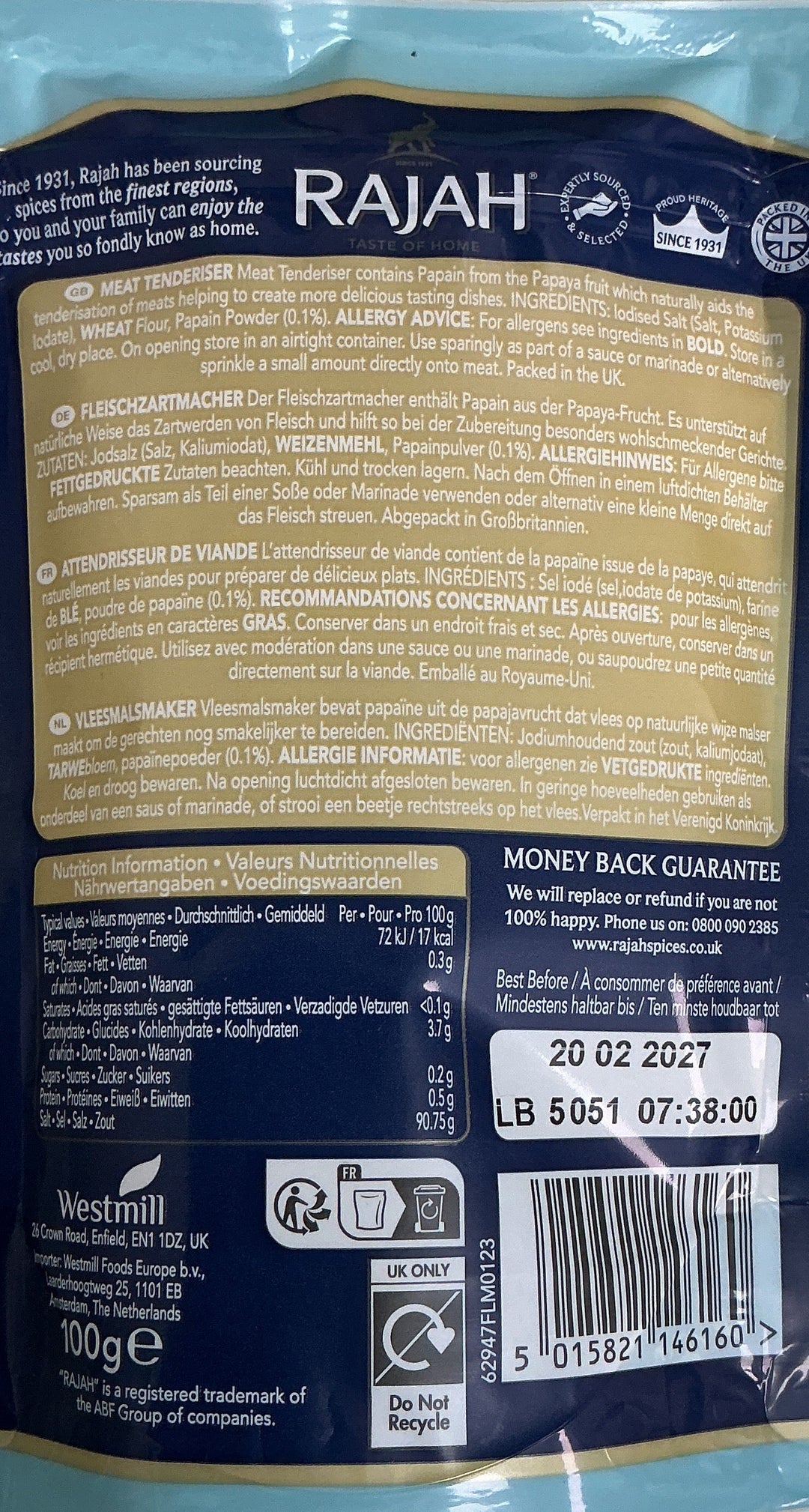 Rajah Meat Tenderiser 100g