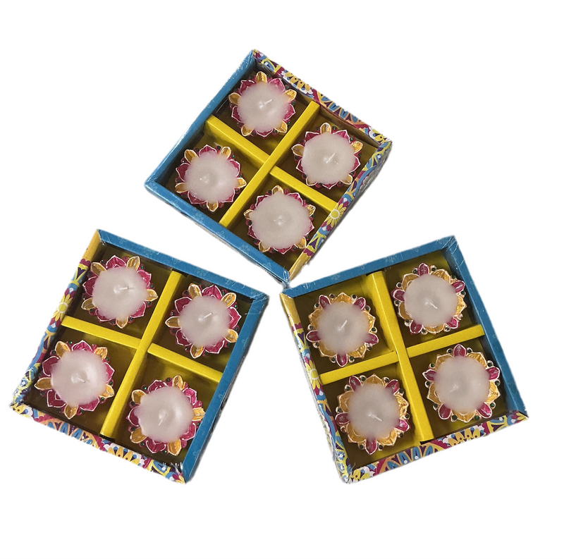 Diwali Designer Clay Diya With Wax 12 Pack C5
