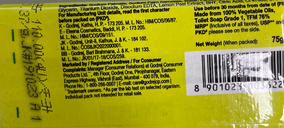 Godrej Cinthol Lime 4x75g
