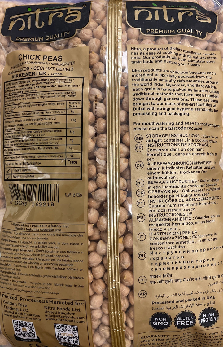 Nitra Chick Peas White Chana Premium Quality 2Kg