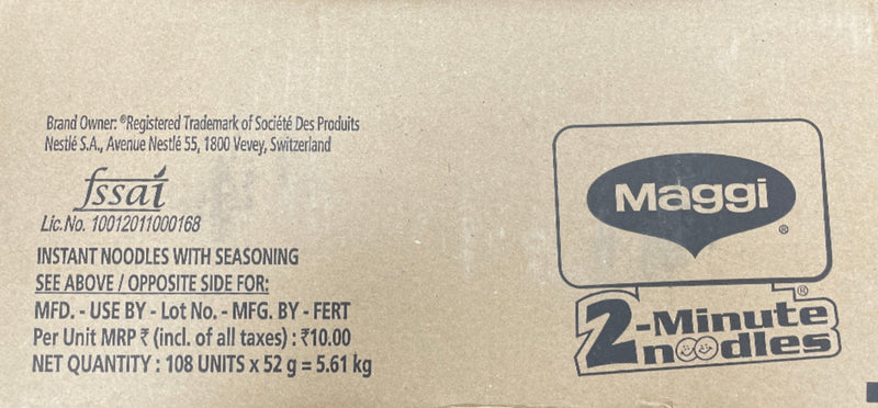 Maggi Masala Noodles Box 52g X 108pcs