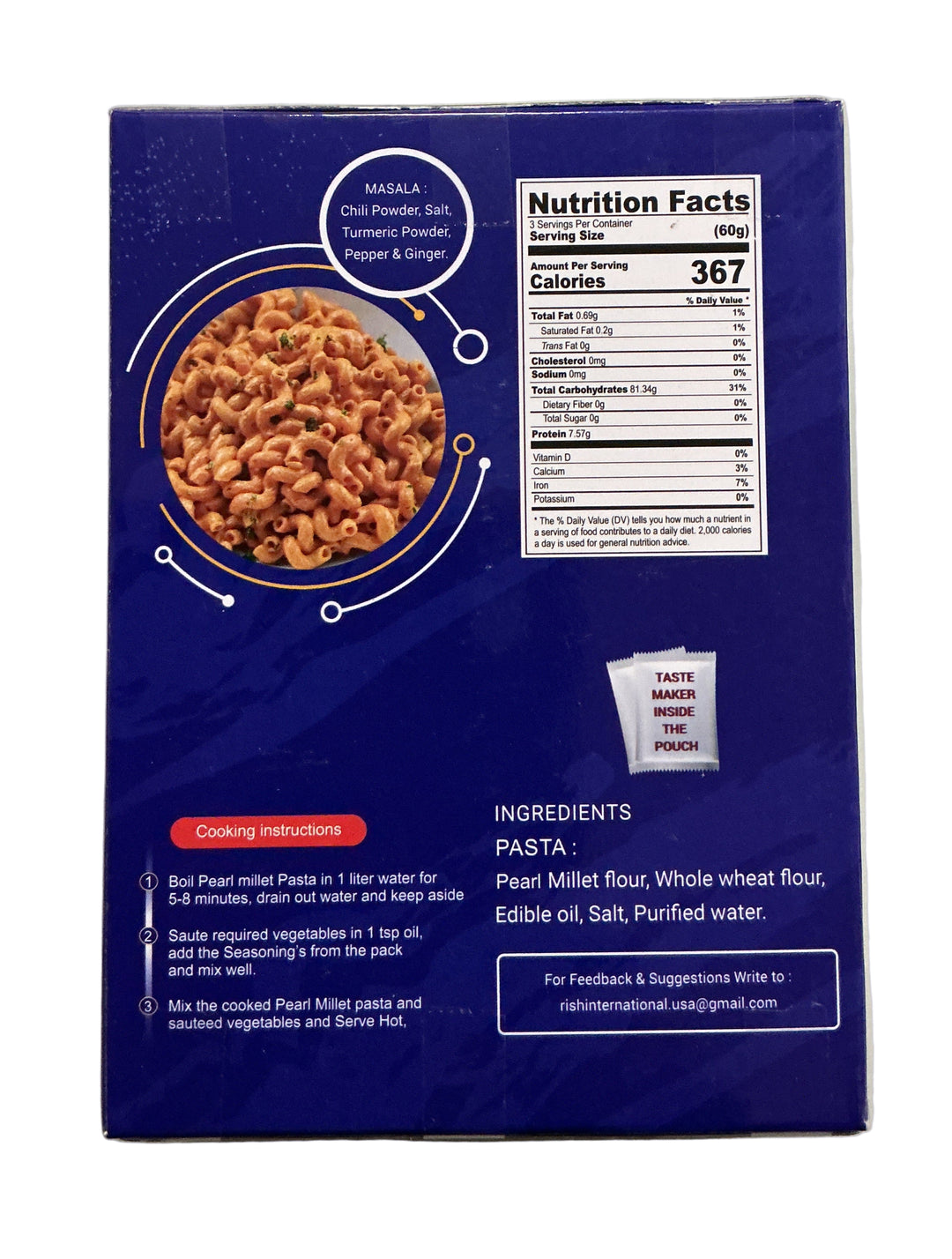 Shree Krishna Pearl Millet Macaroni Pasta 180g