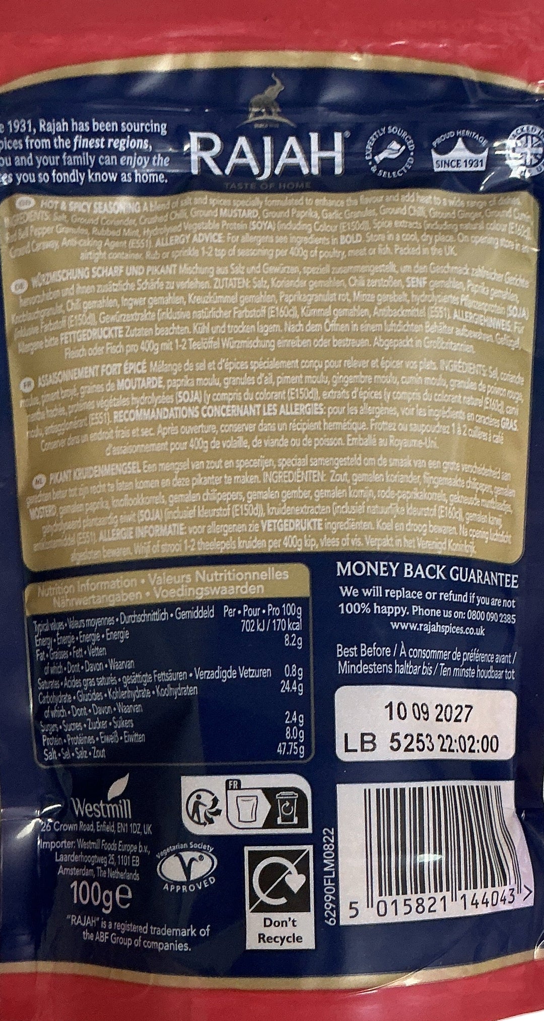 Rajah Hot & Spicy Seasoning 100g