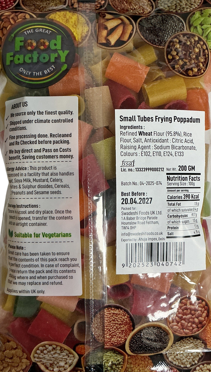 Food Factory Far Far Small Tubes 200g