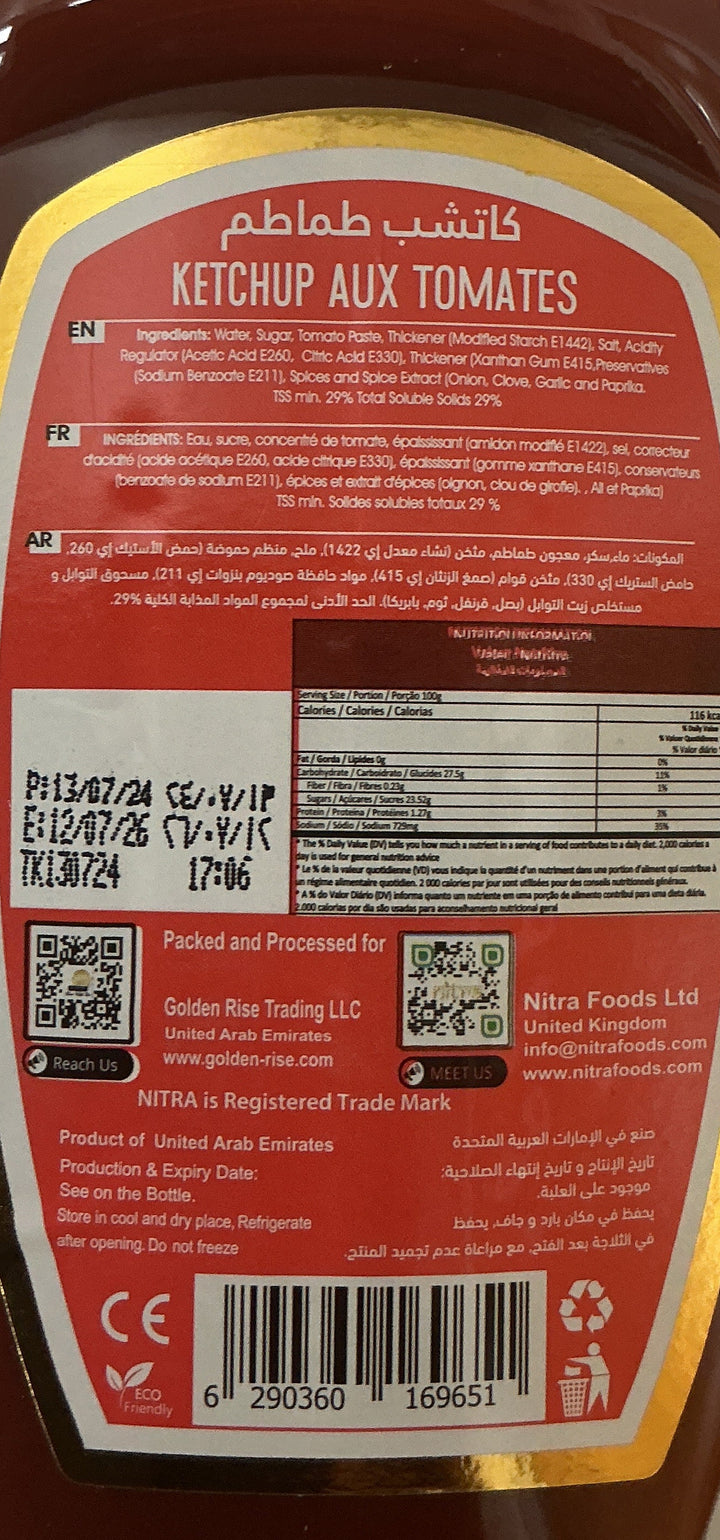 Nitra Tomato Ketchup 370g  Buy 1 Get 1 Free Mix & Match - ExoticEstore