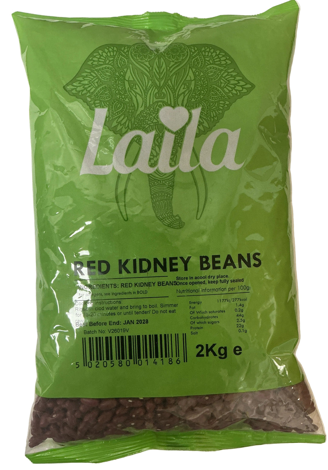 Laila Lentils Red Kidney Beans Rajmah 2kg - ExoticEstore