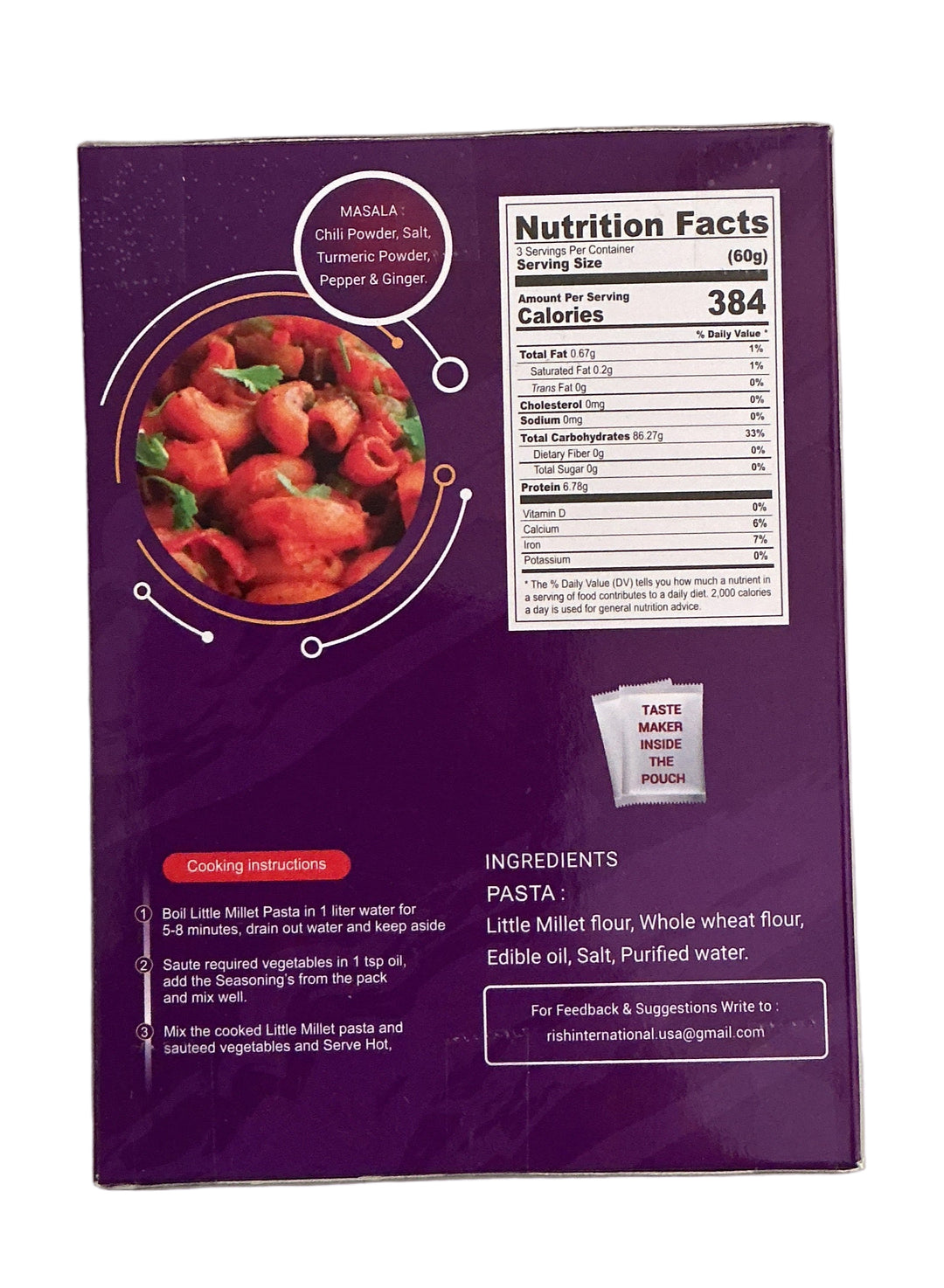 Shree Krishna Little Millet Macaroni Pasta 180g