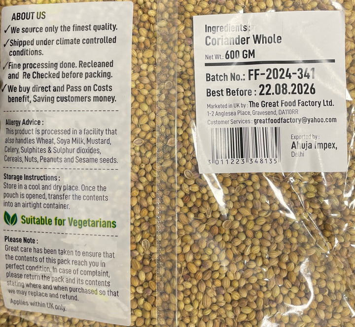Food Factory Coriander Whole Desi 700g
