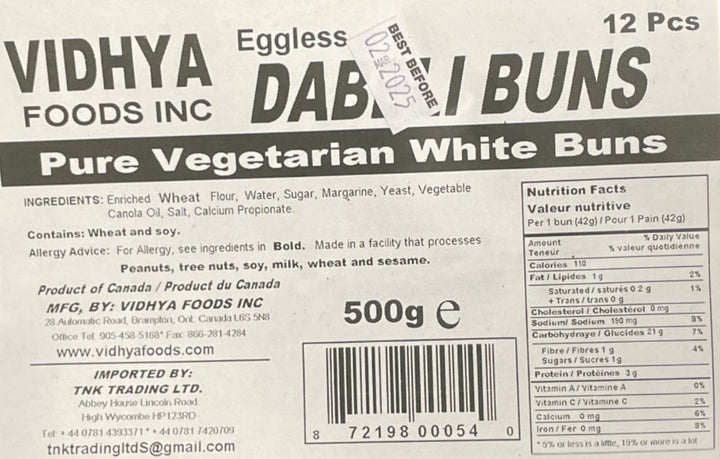 Vidhya Foods Eggless Dabeli Buns 12pcs