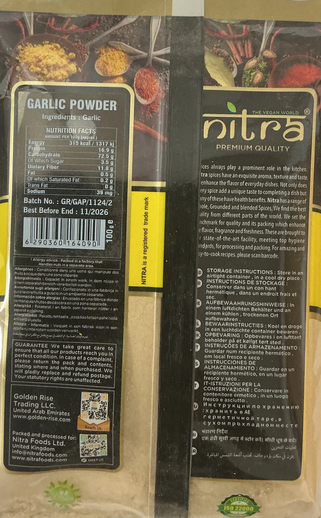 Nitra Spices Garlic Powder 100g Mix & Match Any 3 for £1.98