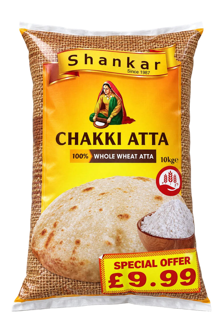 Shankar Whole Wheat Chakki Atta 10kg MP £9.99