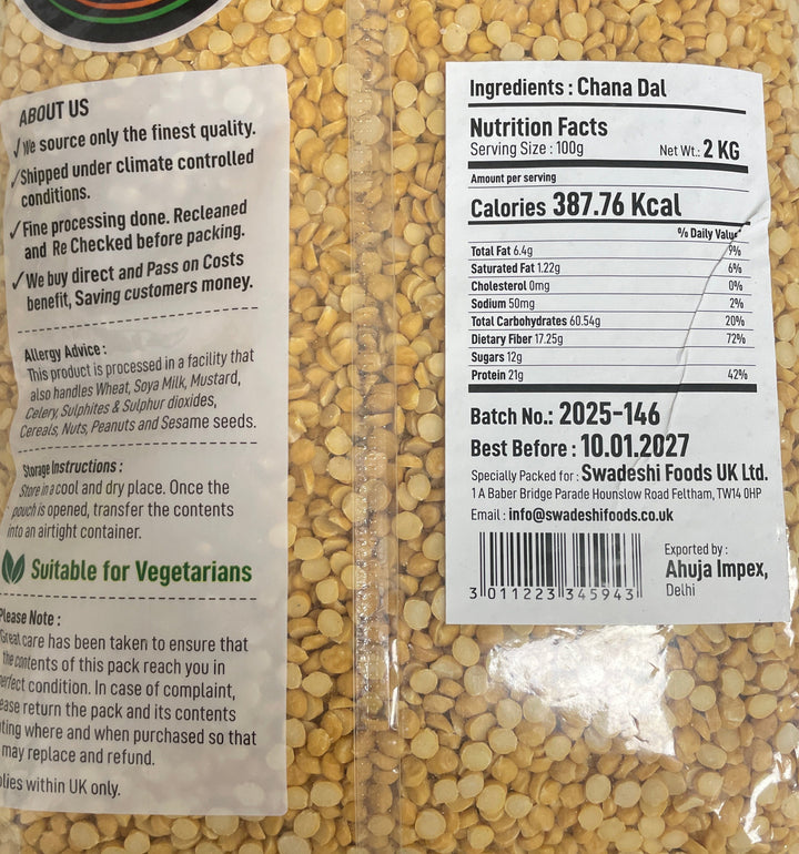 Food Factory Lentils Chana Dall 2Kg