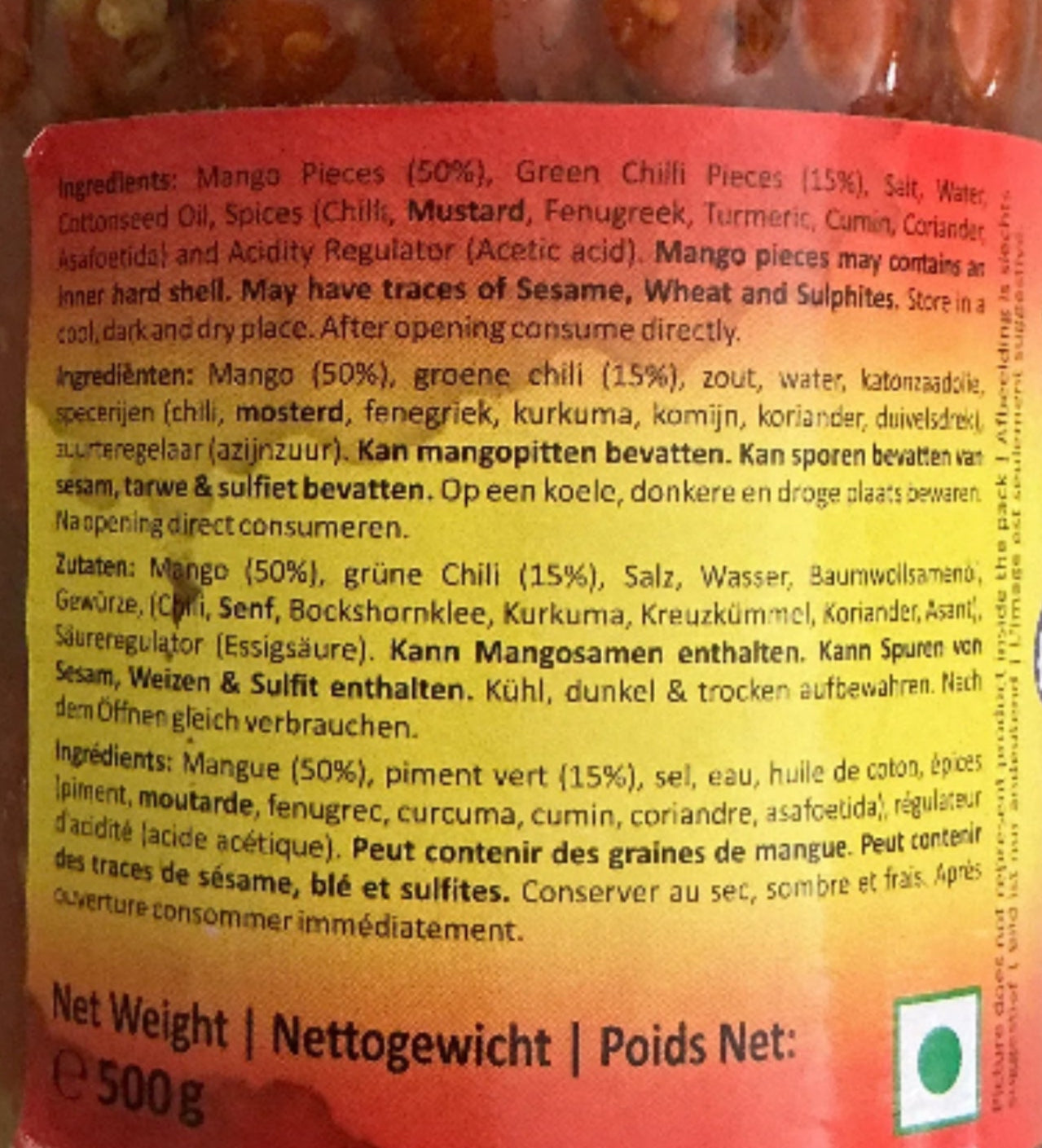 Mothers Pickle Mango & Chilli 500g PM - ExoticEstore