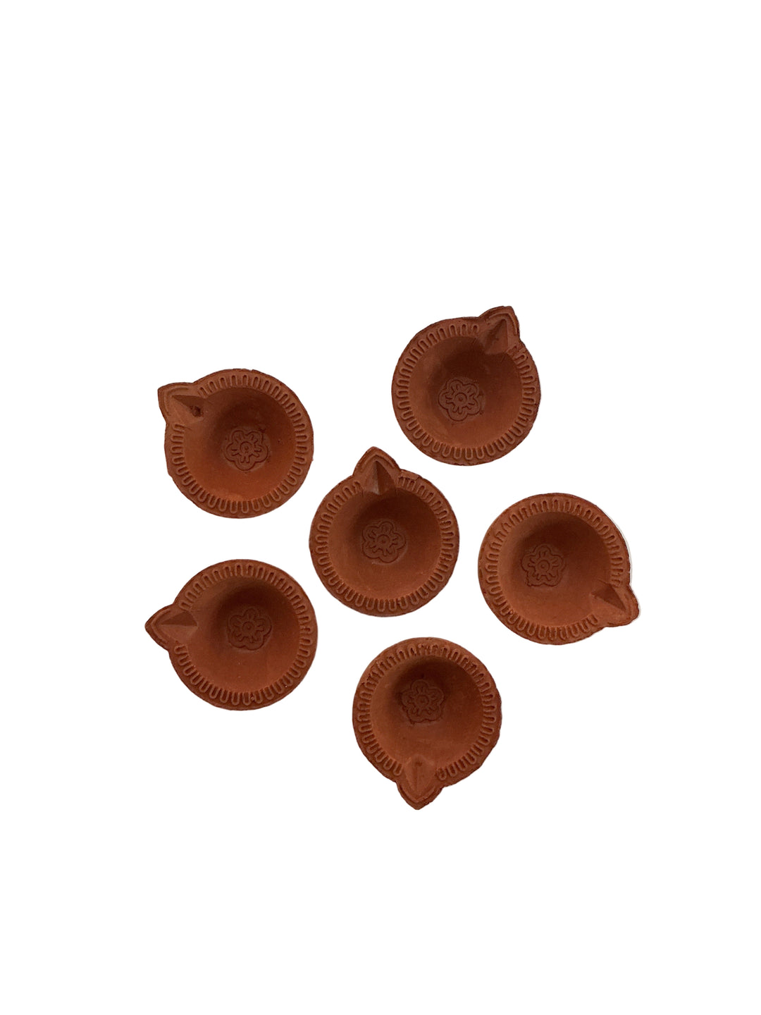 Diwali Clay Diyas Traditional 6 Pack AB3
