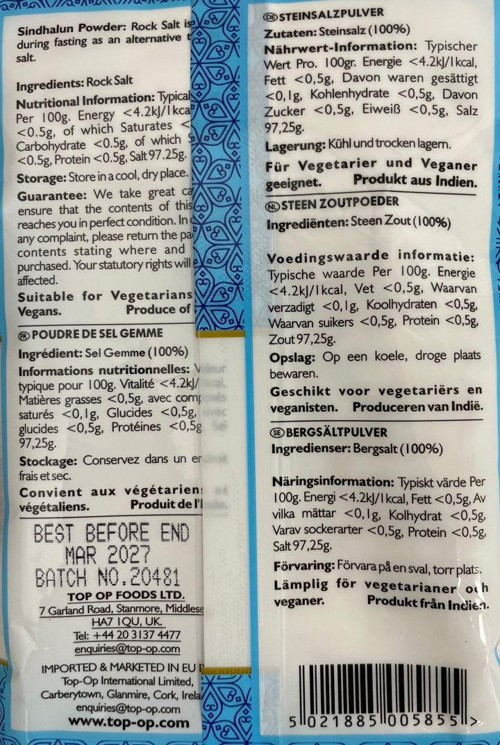 Top Op Salt Sindhalun Powder 100g