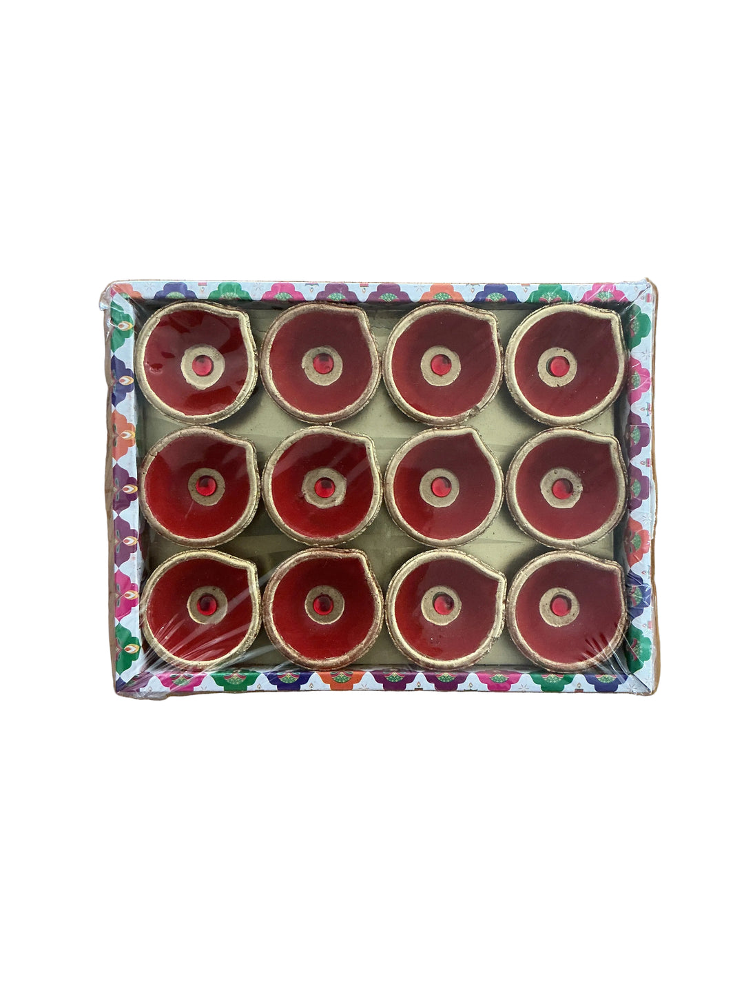 Diwali Designer Clay Diyas 12 Pack D1