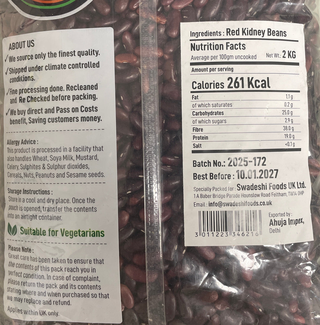 Food Factory Beans Red Kidney Rajmah 2Kg