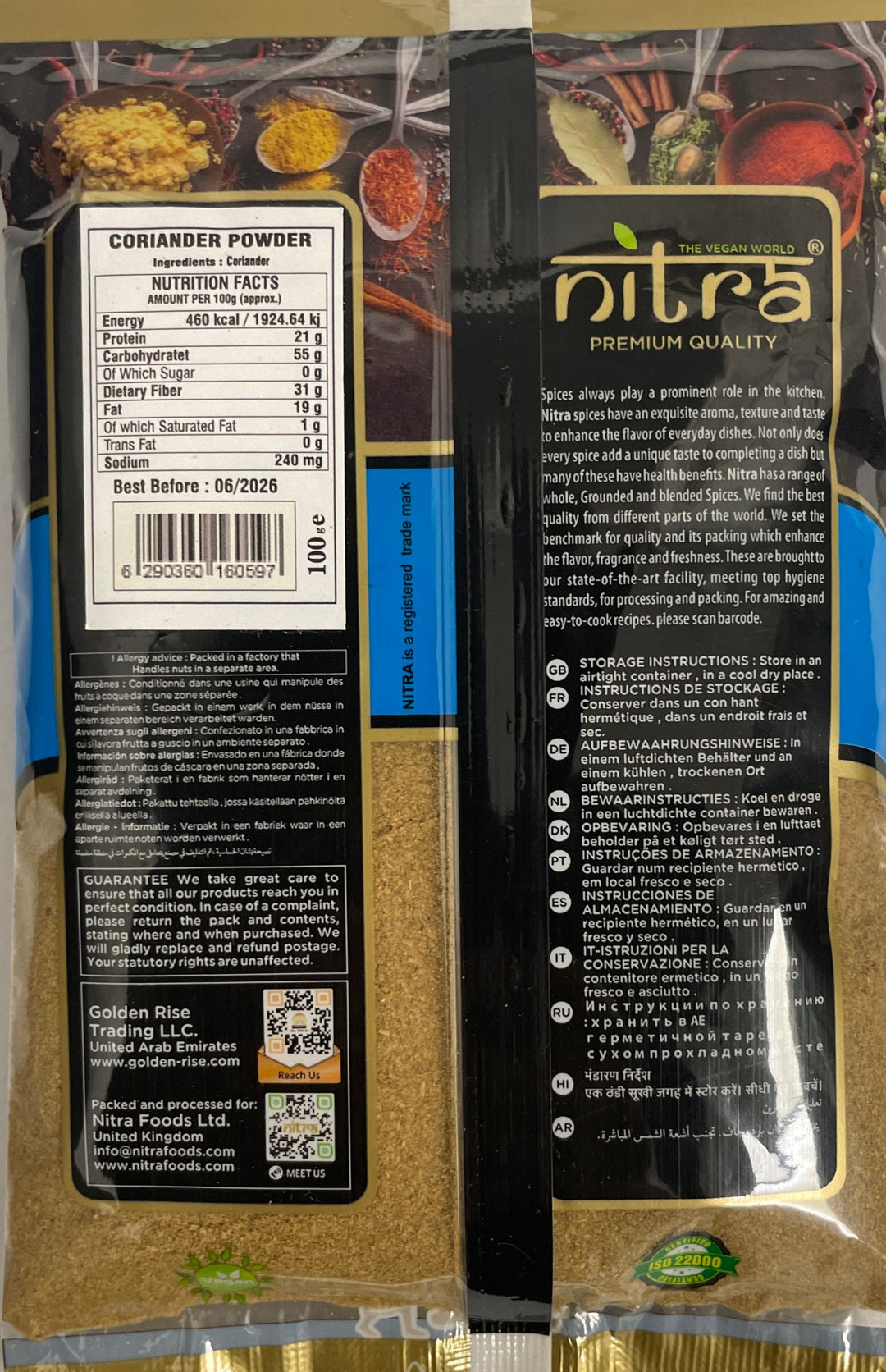 Nitra Coriander Powder 100g