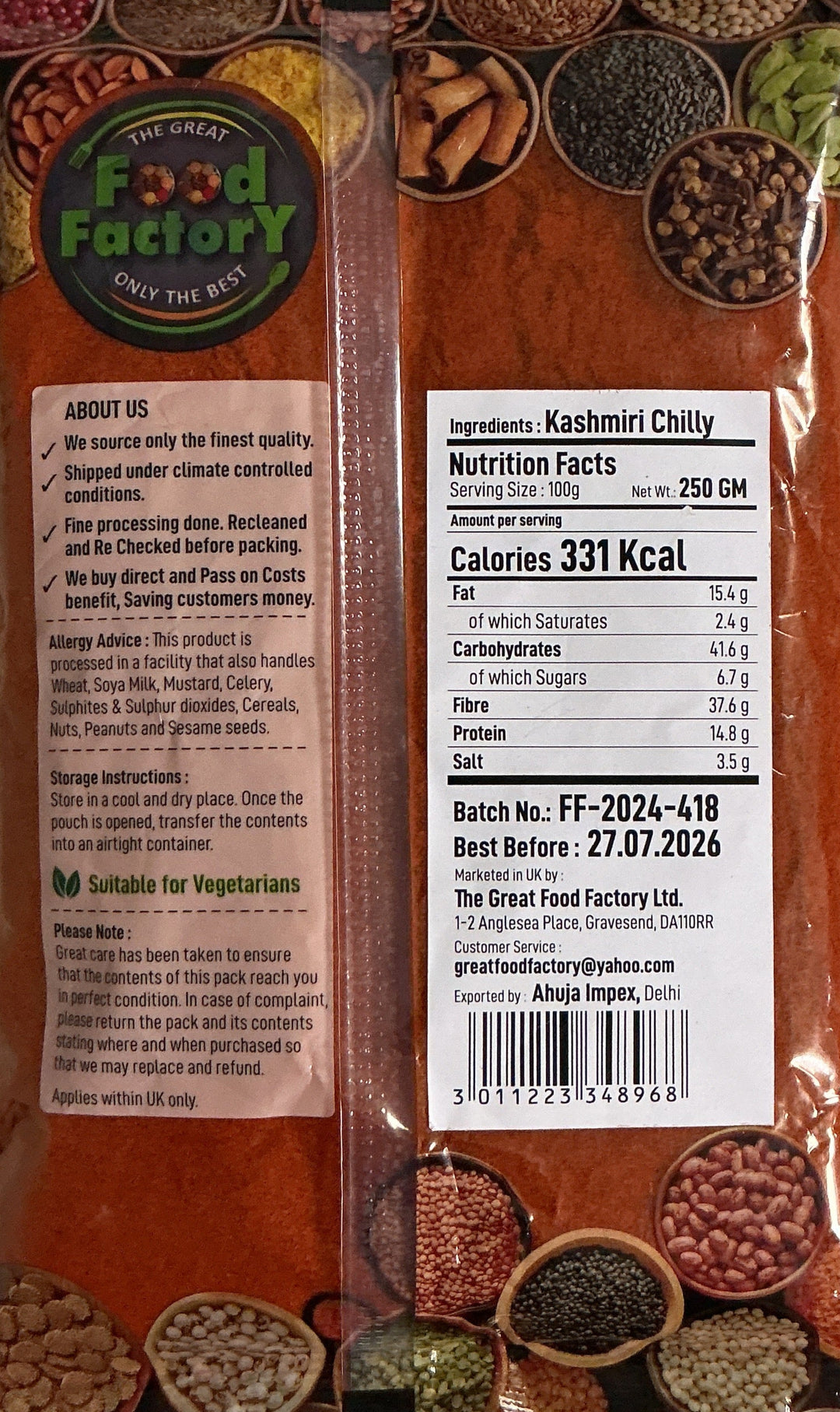 Food Factory Kashmiri Chilli Powder 250g