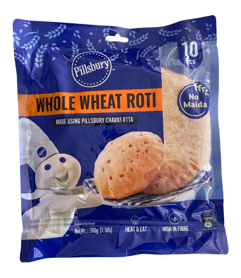 Pillsbury Roti Whole Wheat 500g 10Pcs