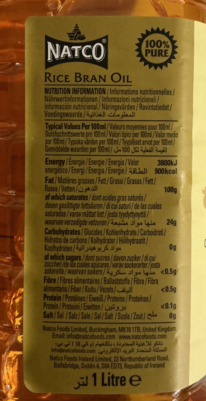Natco Rice Bran Oil 1ltr
