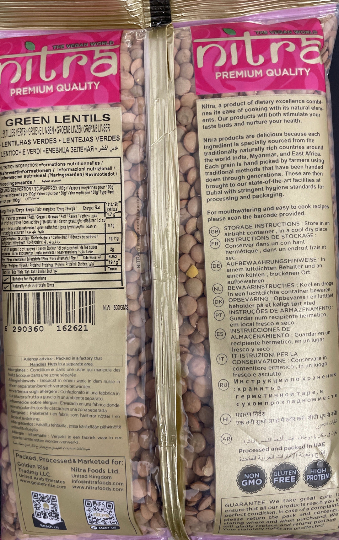 Nitra Lentils Green Dall 500g Buy 1 Get 1 Free Mix & Match