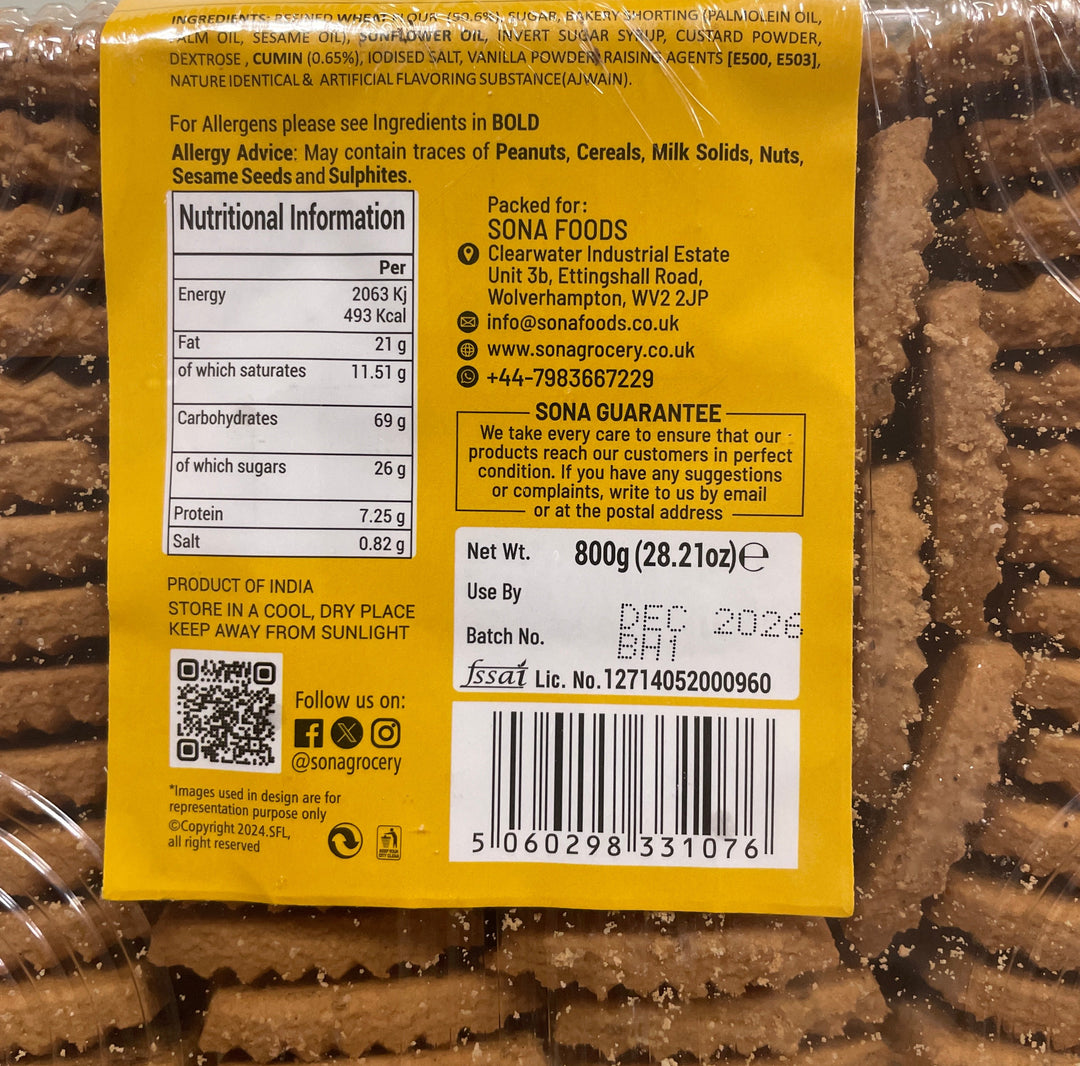 Sona Biscuits Ajwain 800g