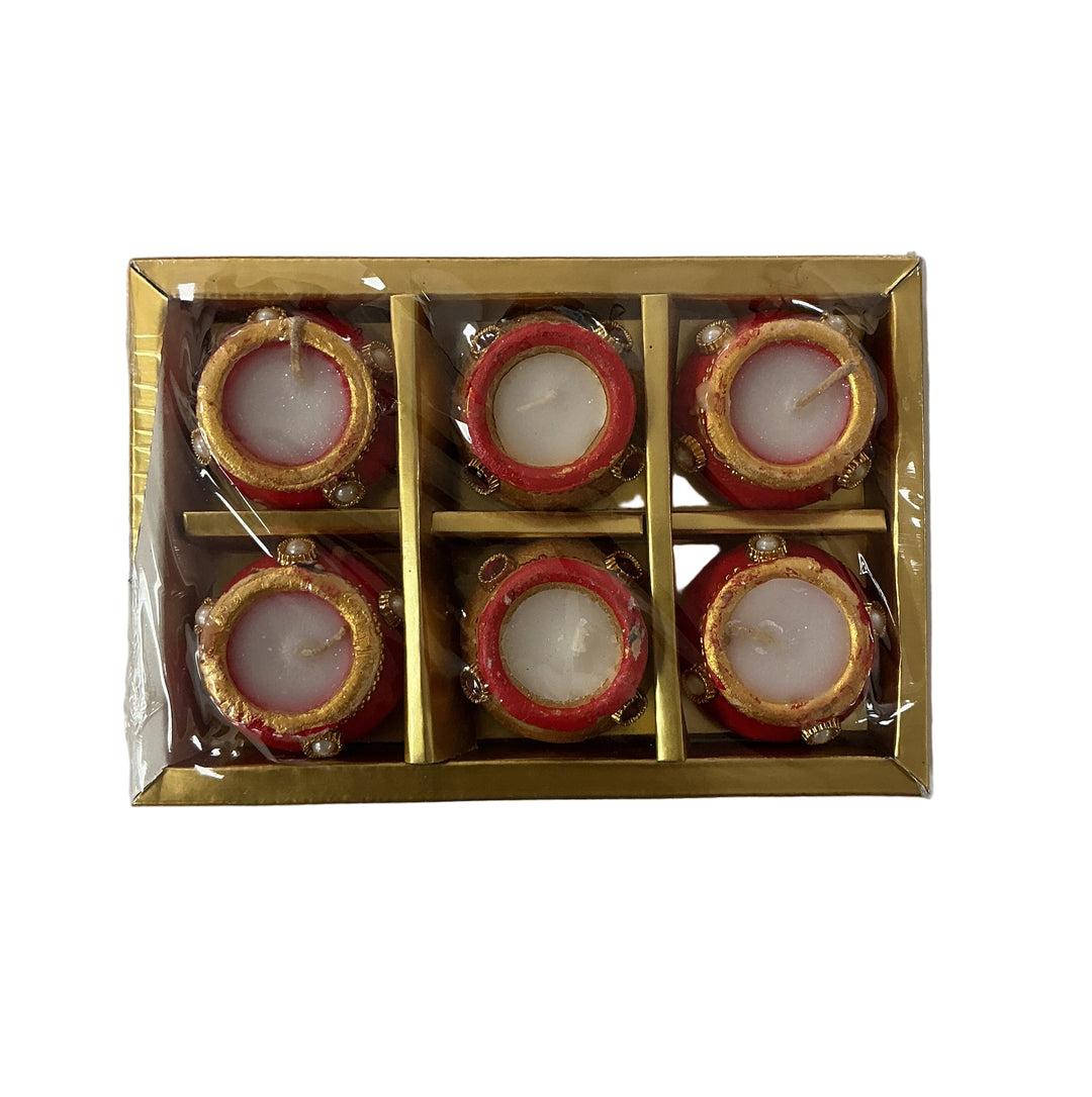 Diwali Designer Clay Diyas With Wax 6 Pack AW6
