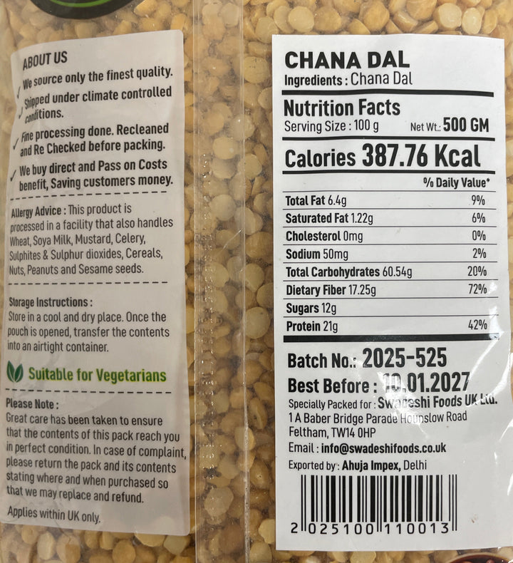 Food Factory Lentils Chana Dall Indian 500g