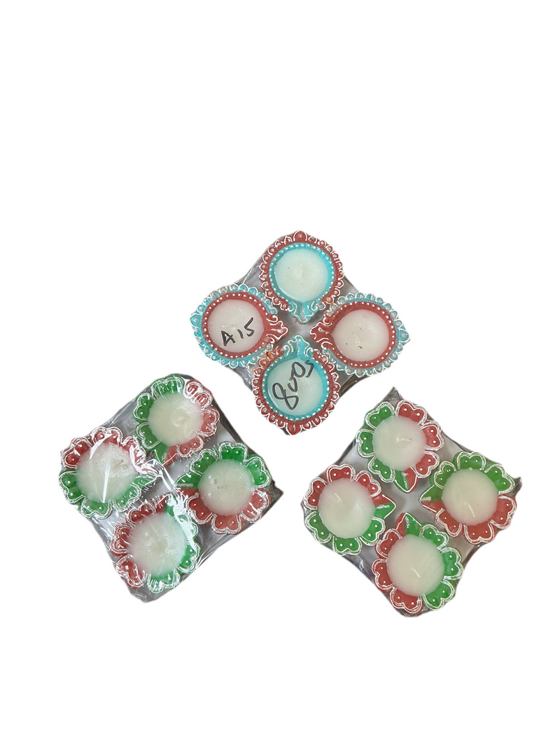 Diwali Designer Clay Diyas With Wax Assorted 12 Pack A15
