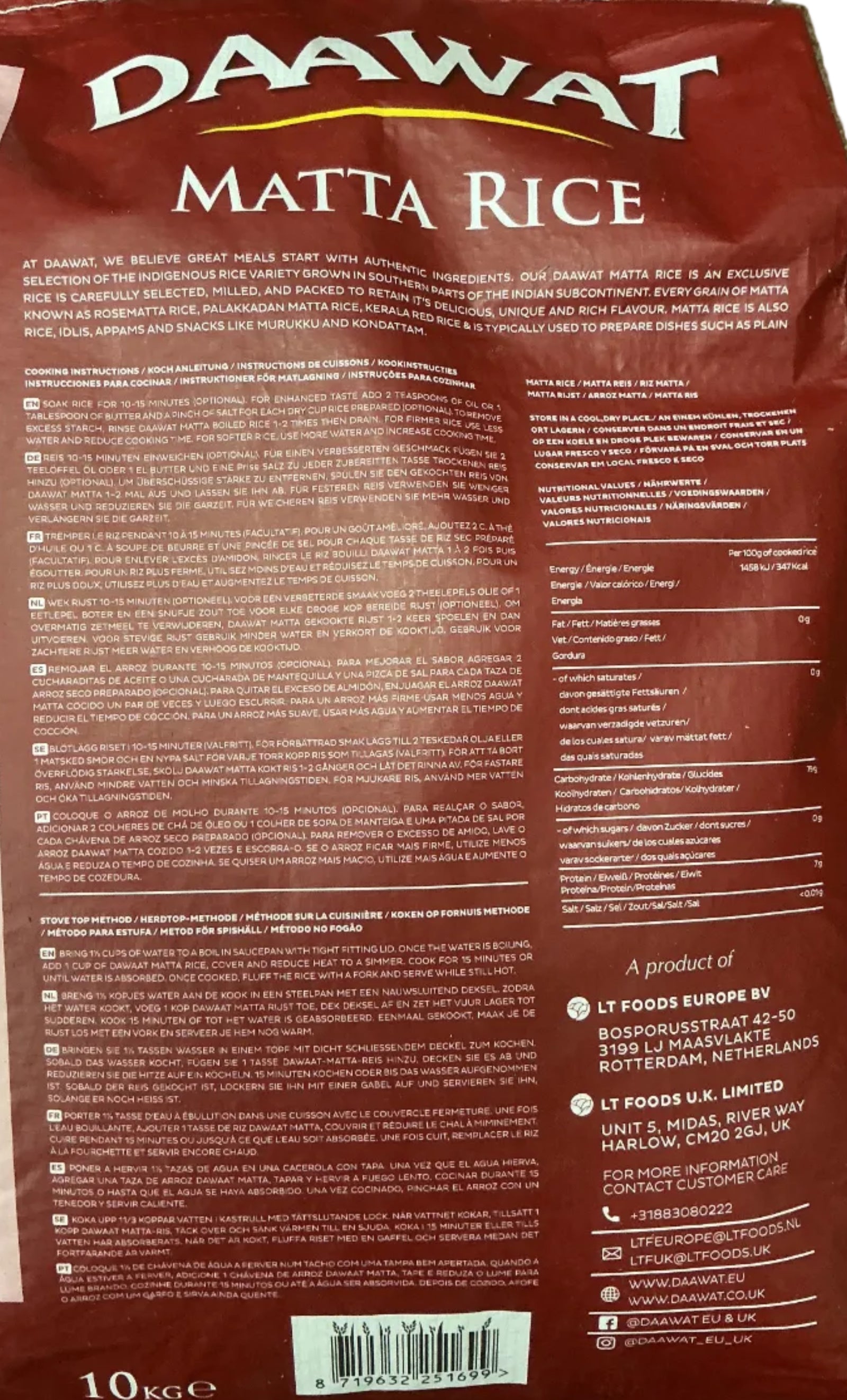 Daawat Rice Matta 10Kg - ExoticEstore