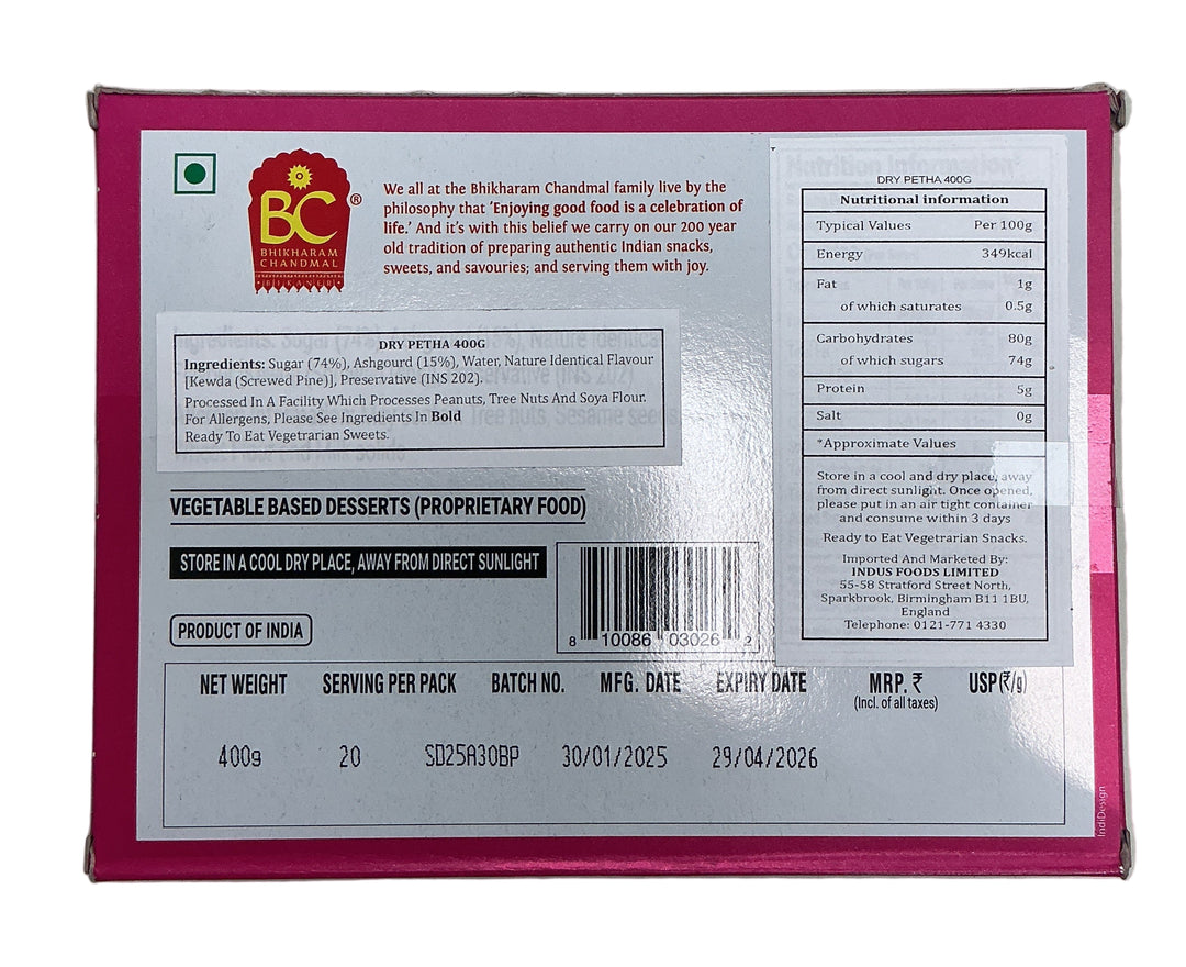 Bhikharam Chandmal Sweets Bikaneri Dry Petha 400g