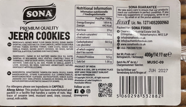 Sona Cookies Jeera 400g