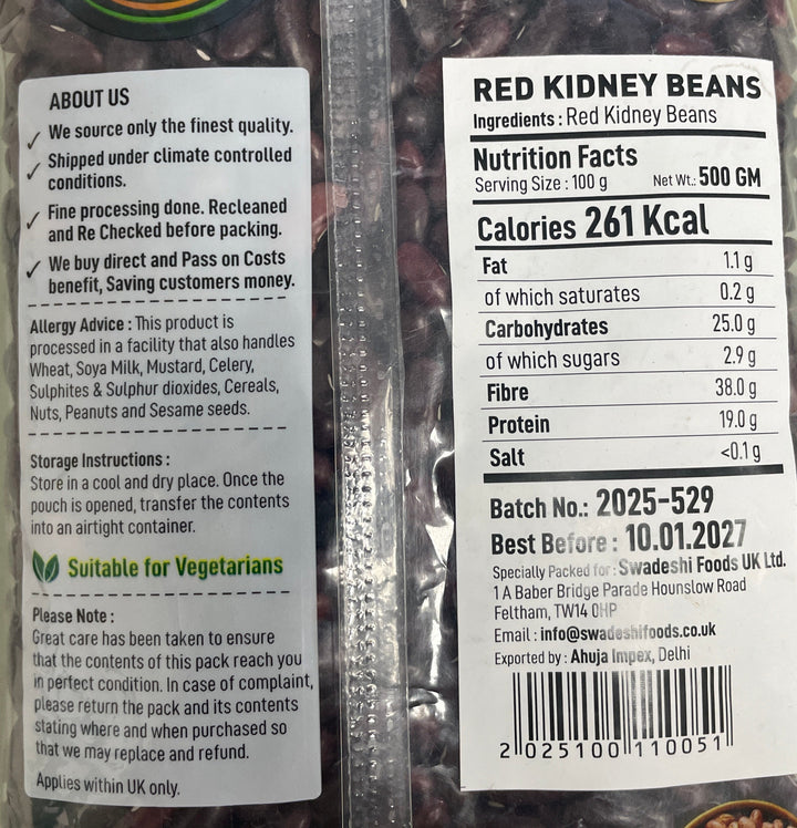 Food Factory Beans Red Kidney Rajmah 500g