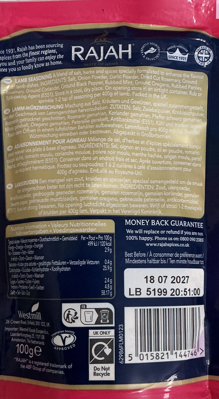 Rajah Lamb Seasoning 100g
