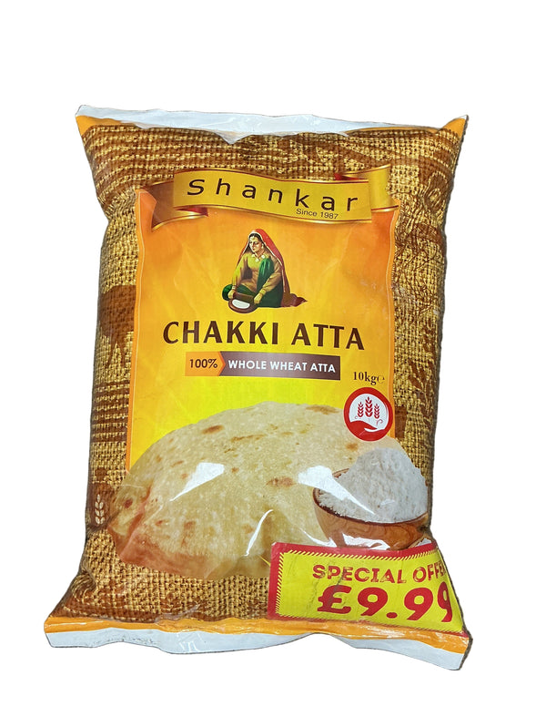 Shankar Flour Whole Wheat Chakki Atta 10Kg