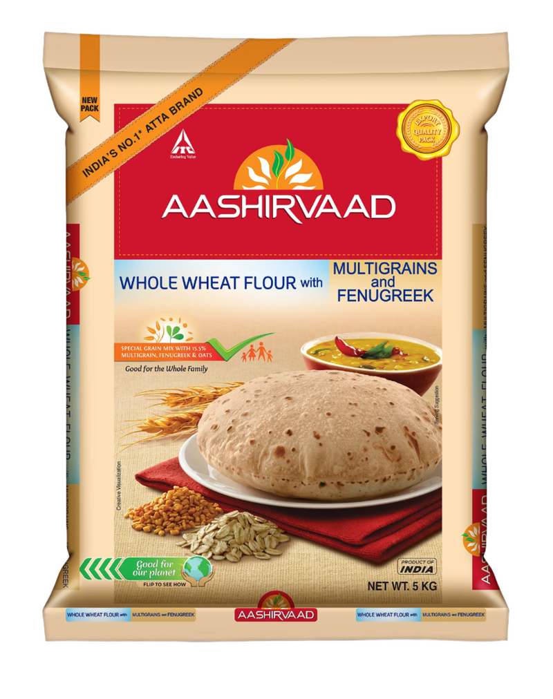 Aashirvaad Flour Sugar Release Multigrain Fenugreek Low GI Atta 5kg