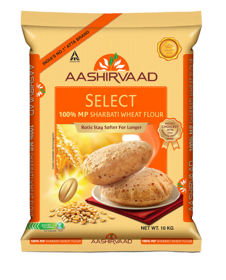 Aashirvaad Flour Sharbati Select Atta 10Kg